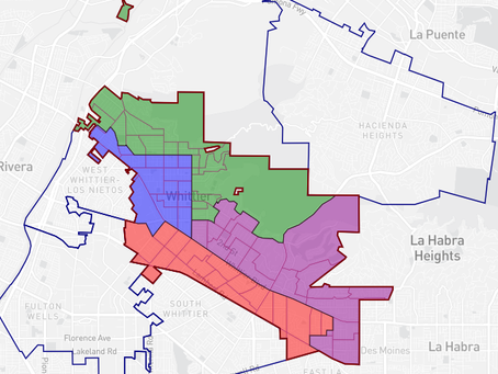 A MORE PRECISE FIRST LOOK AT WHITTIER'S POTENTIAL NEW COUNCIL DISTRICTS