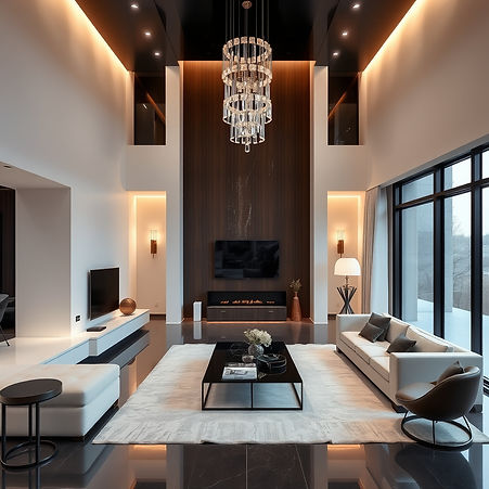 interior of a modern, high-end home with tech and luxe features and finishes.jpg