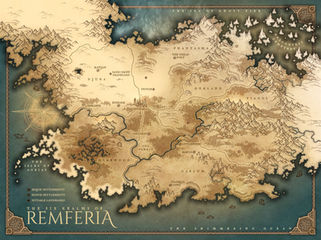Dark Fantasy novel map by Cartographybird