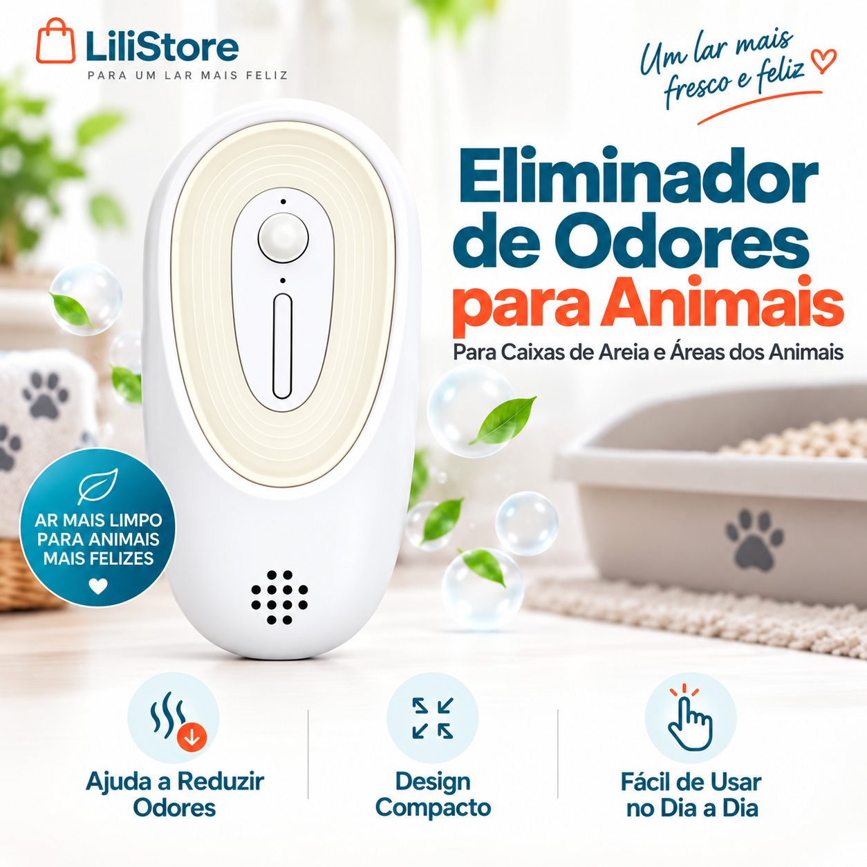 Eliminador de Odores para Caixas de Areia e Áreas de Animais – imagem do produto 1