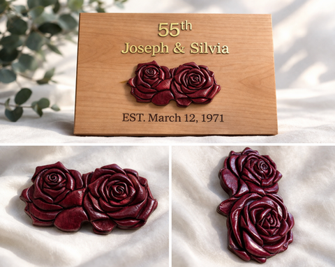 55th Anniversary Rose Keepsake Sign