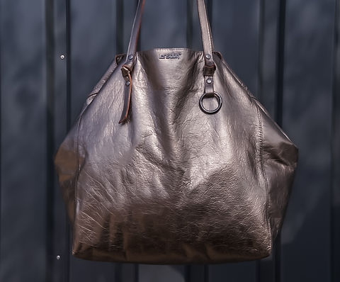 Handtasche leder metallic Clearance