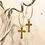 Thumbnail: Crucifix, Cross, and St.Benedict Earrings