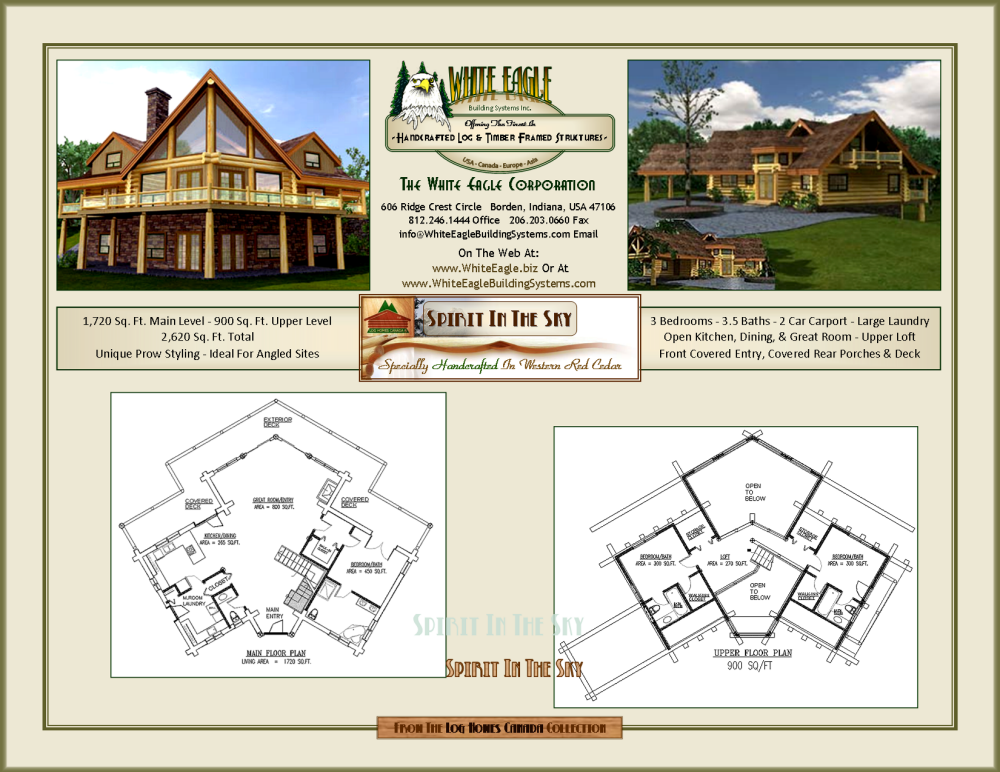 44 Designs For Handcrafted Log Homes