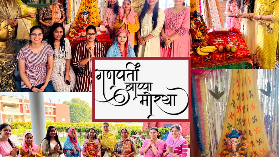 PU students celebrate Ganesh Chaturthi by emplacing Ganpati idol in girls hostel premises