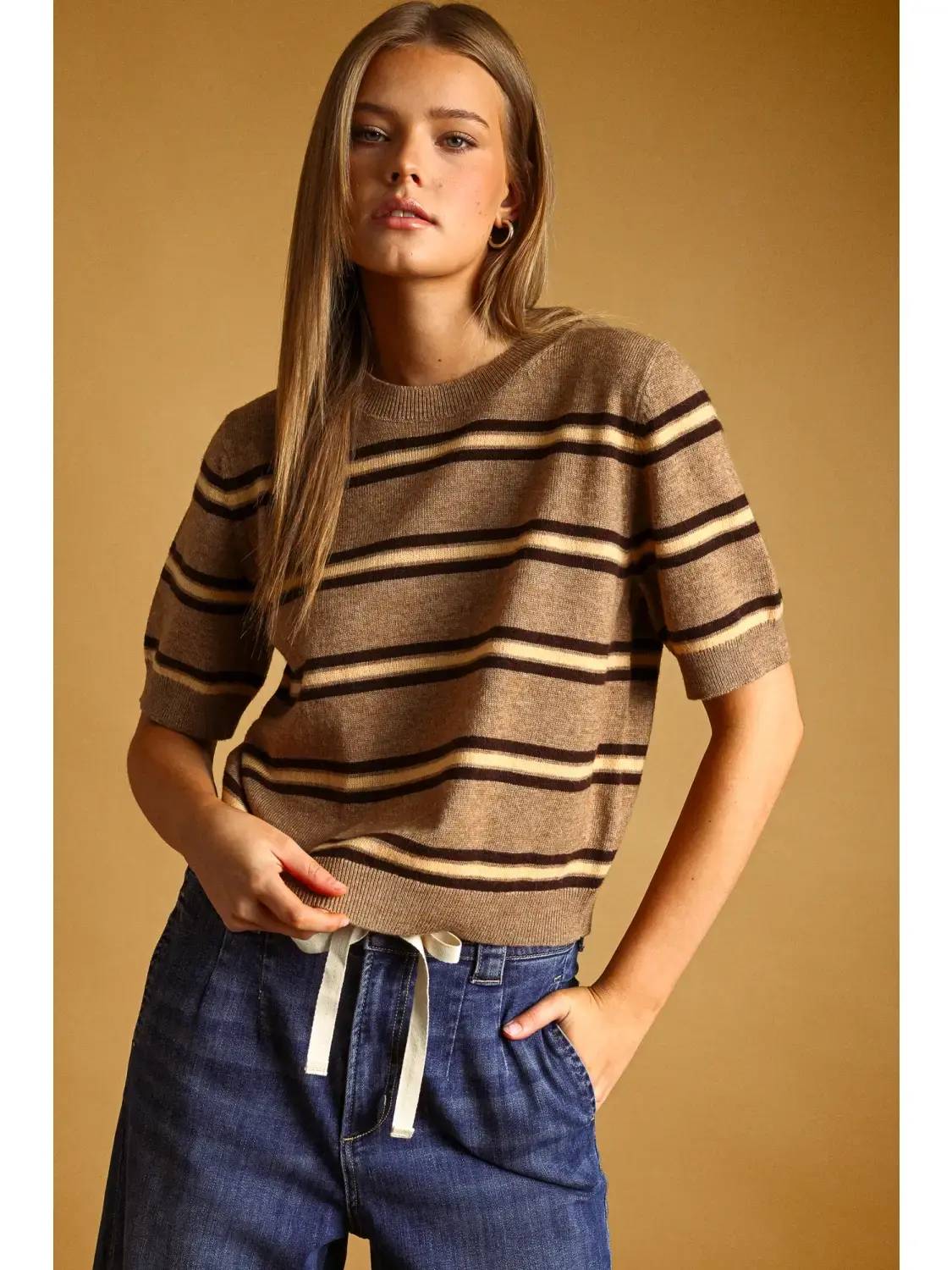 striped knit top