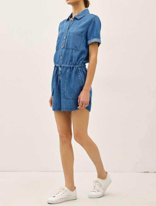 Thumbnail: tencel belted romper