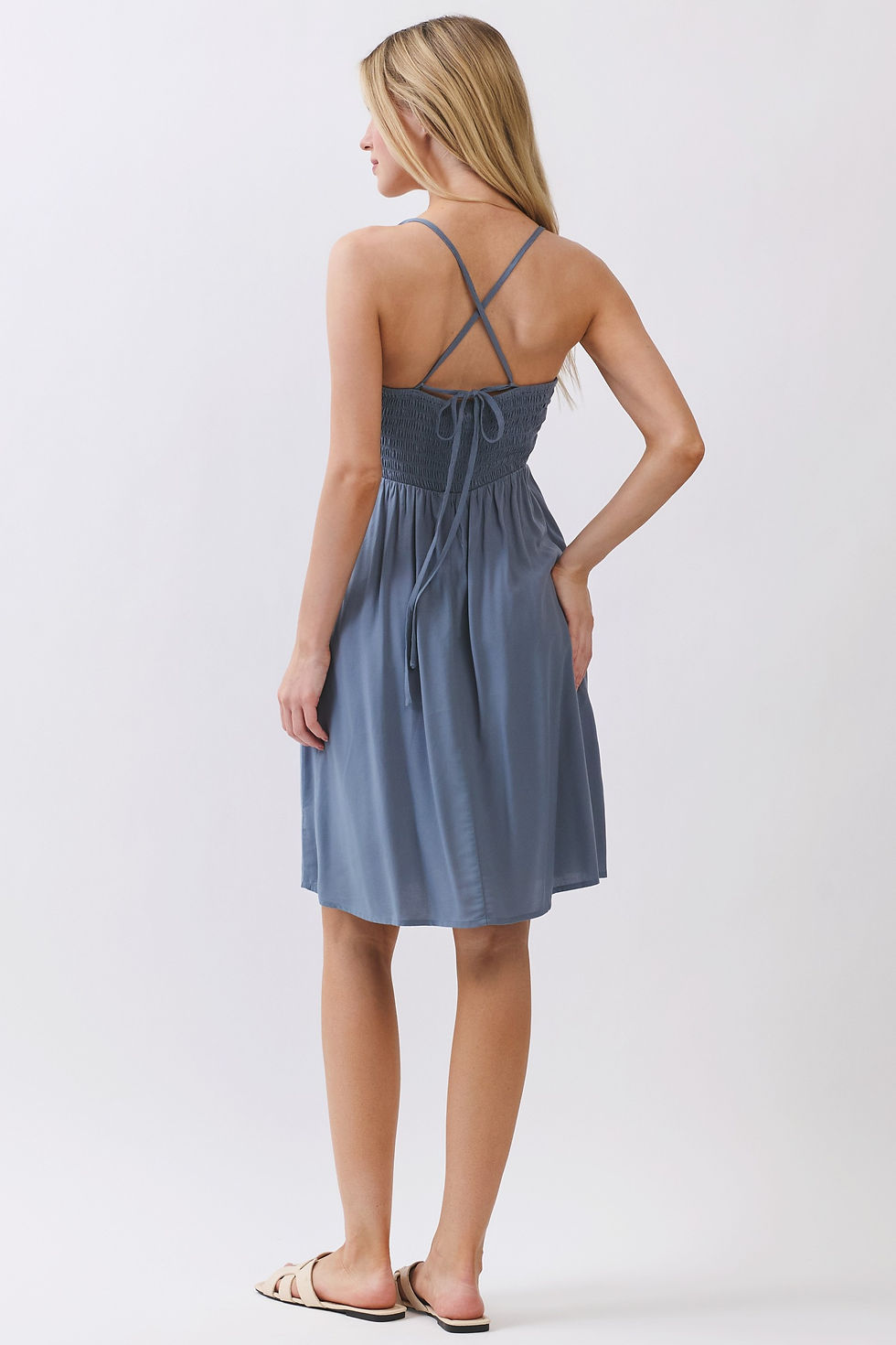 Thumbnail: smocked bodice mini dress