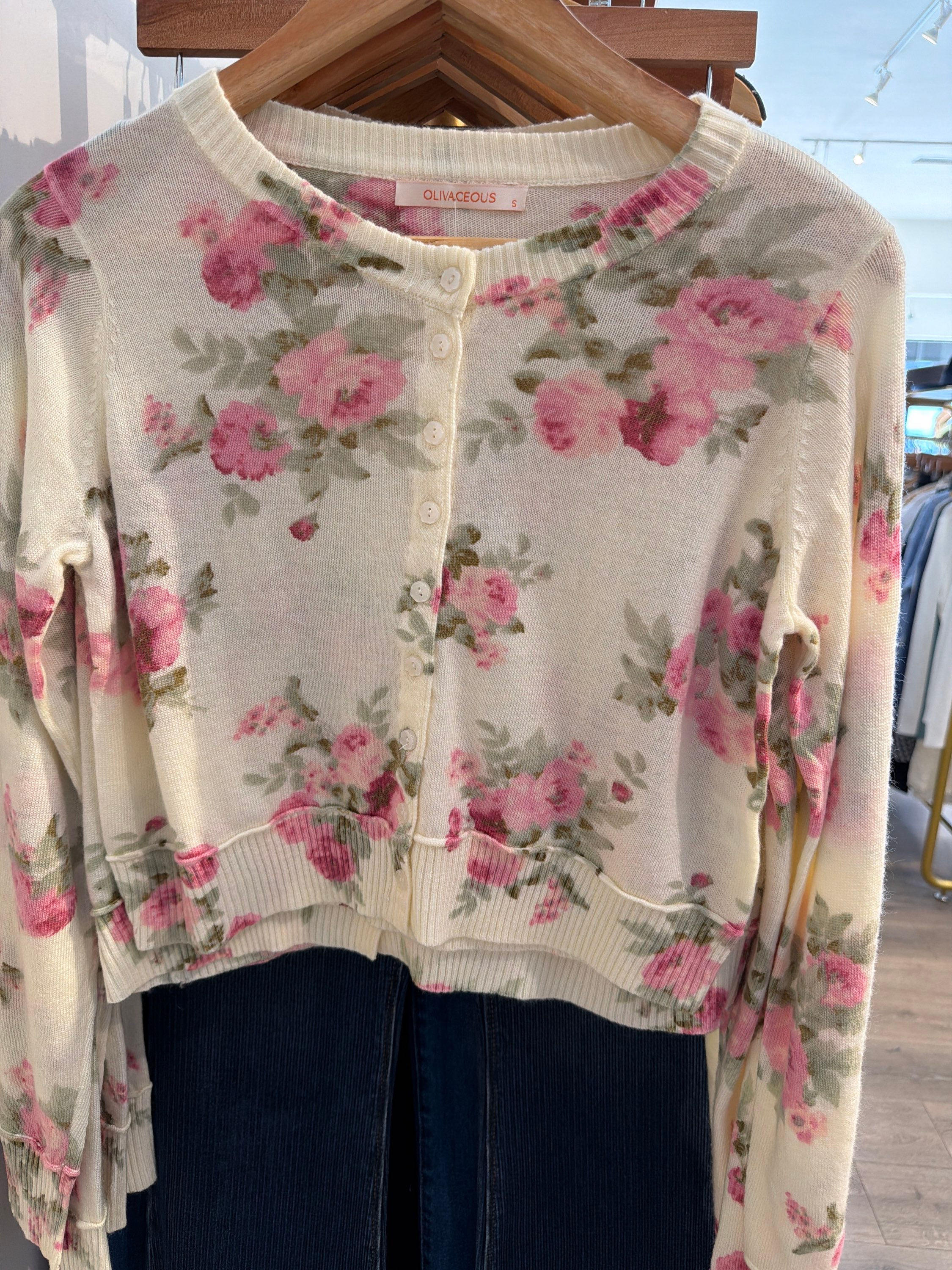 floral cardigan