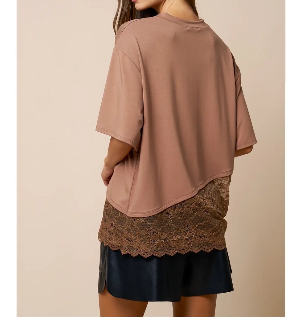 Thumbnail: jersey diagonal lace tee