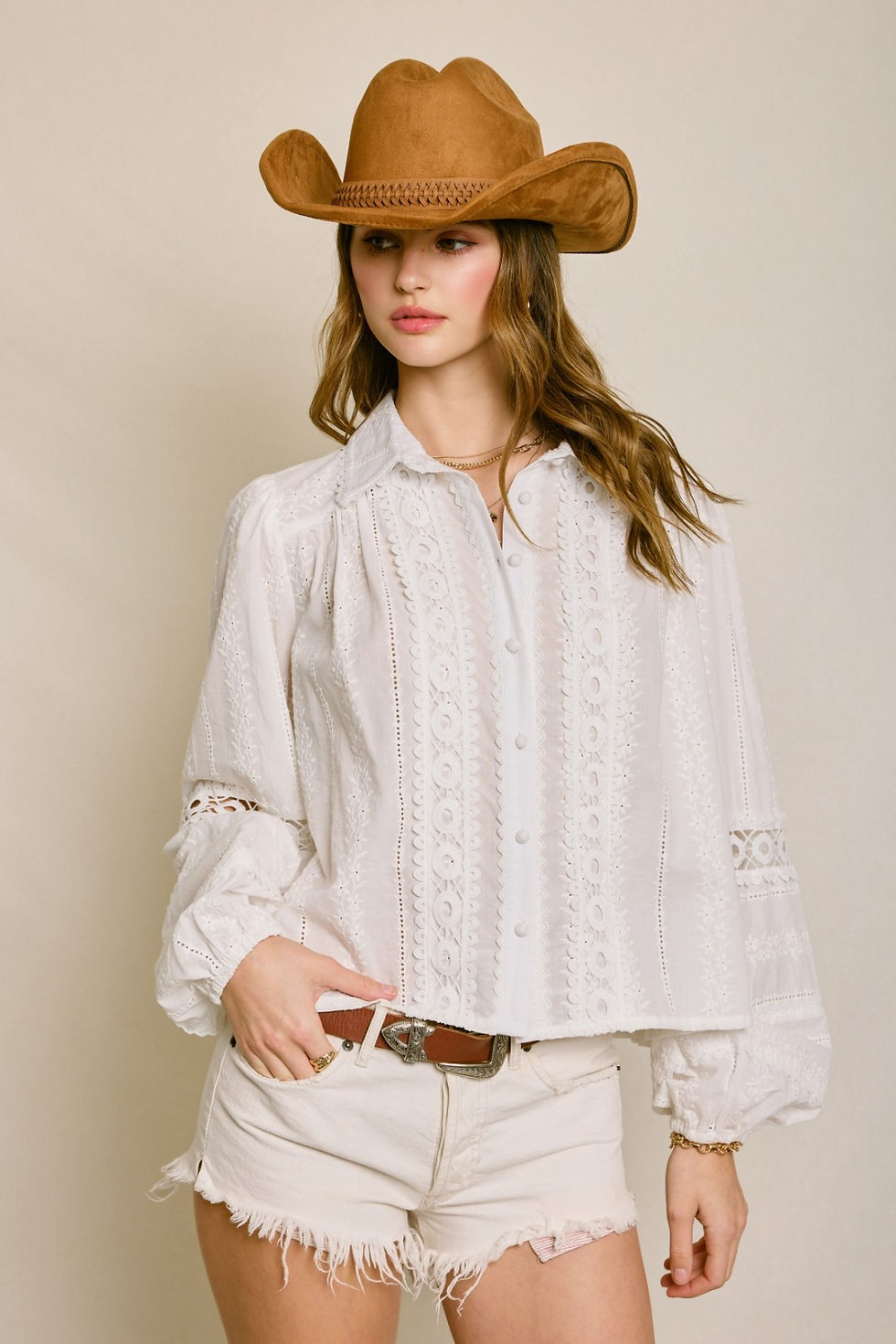 Thumbnail: eyelet lace top
