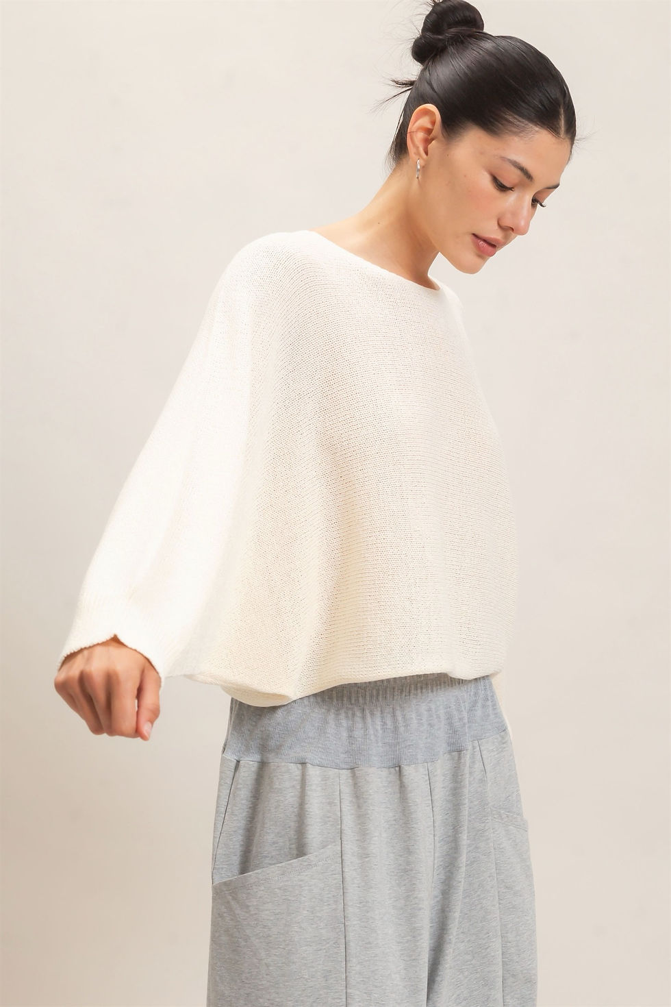 Thumbnail: boat neck knit sweater