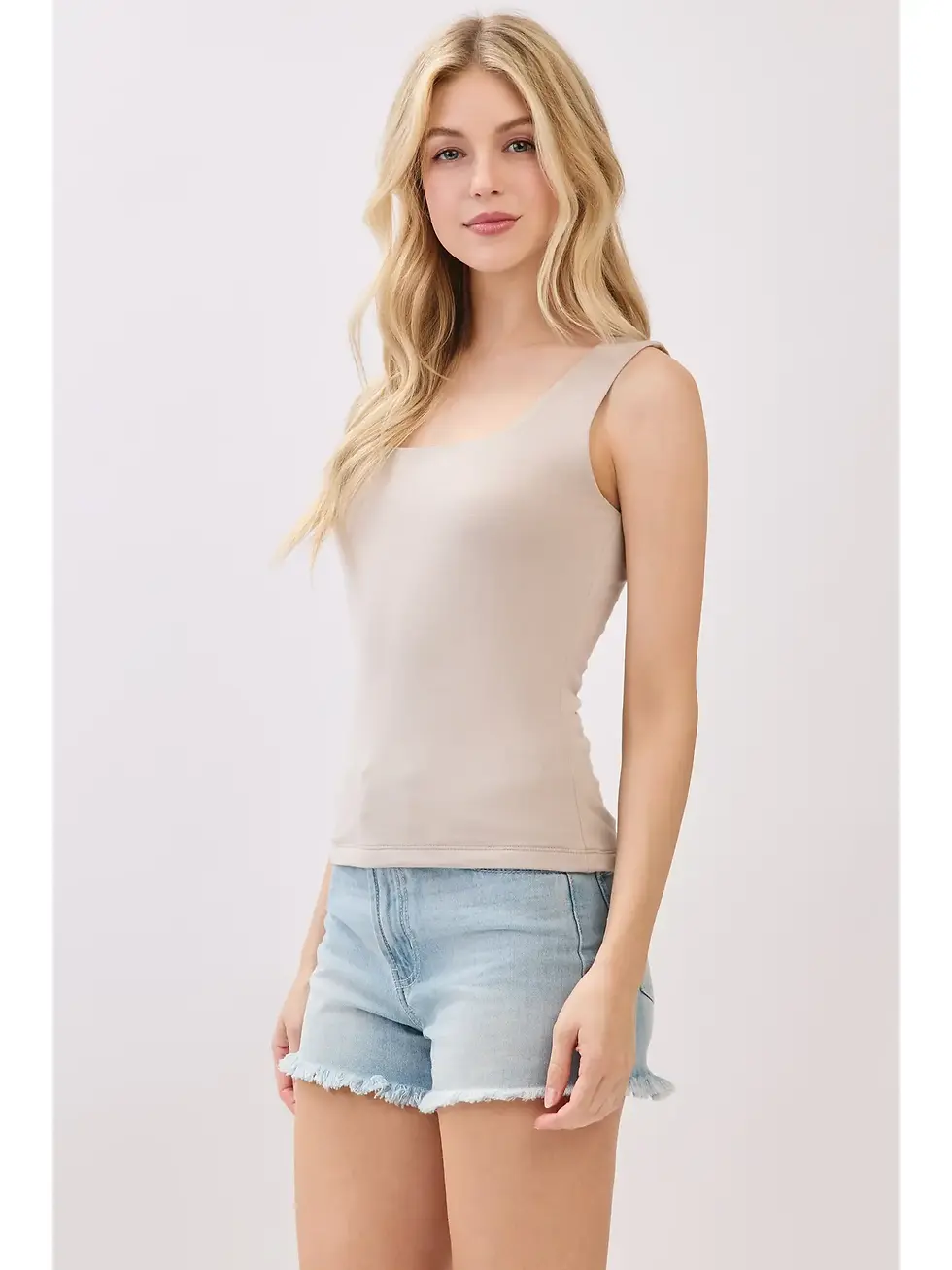 Thumbnail: modal double square neck top