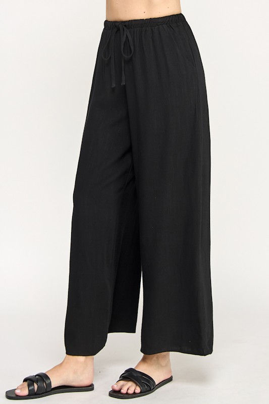Thumbnail: linen blend drawstring pant