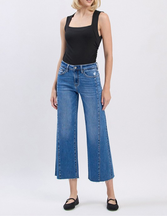 high rise insert wide leg