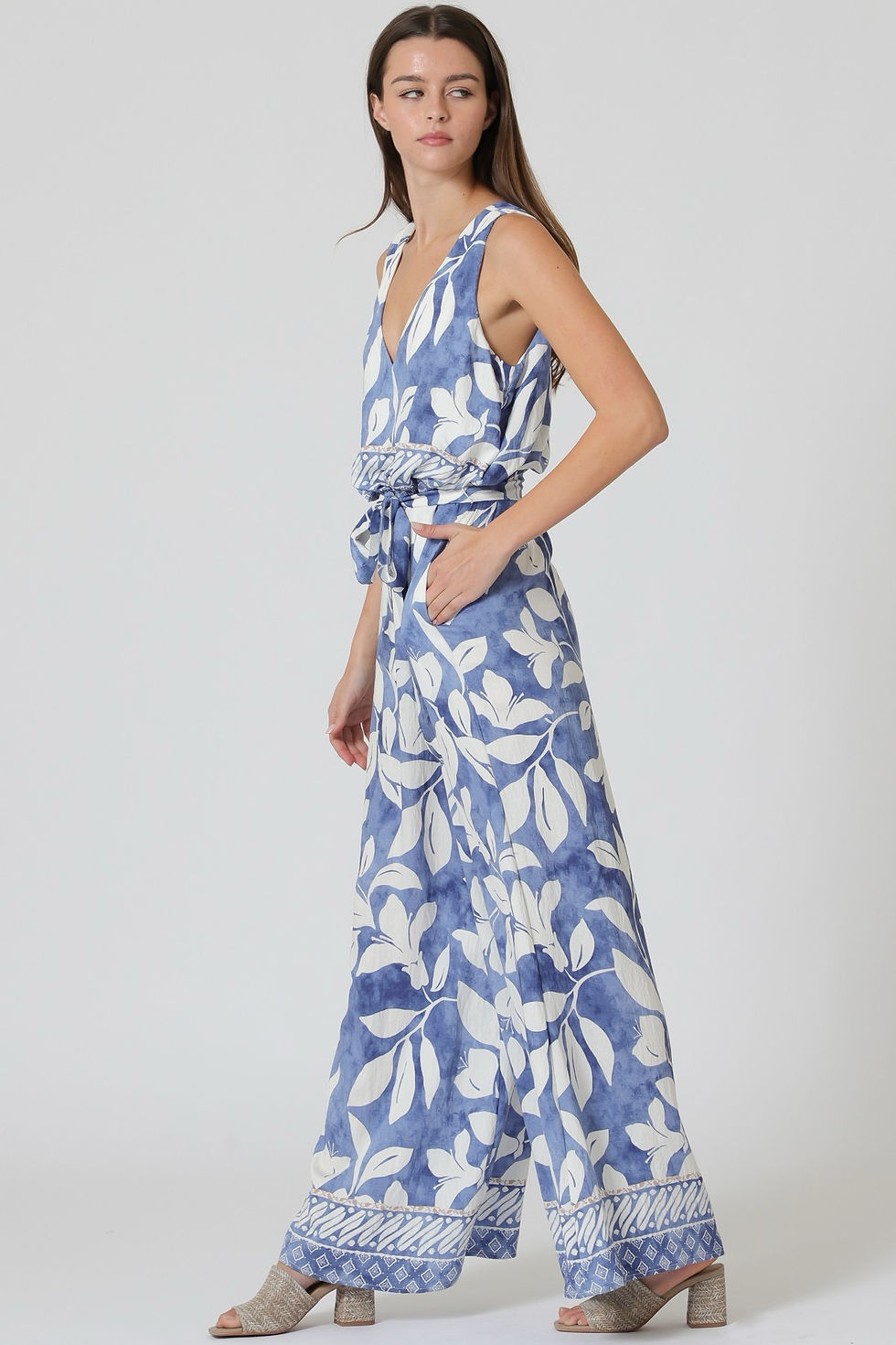 Thumbnail: belted leaf jumsuit
