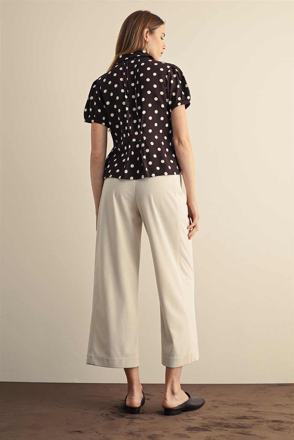 Thumbnail: polka dot pintuck blouse