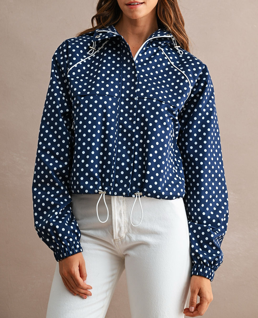 Thumbnail: polka dot windbreaker jacket