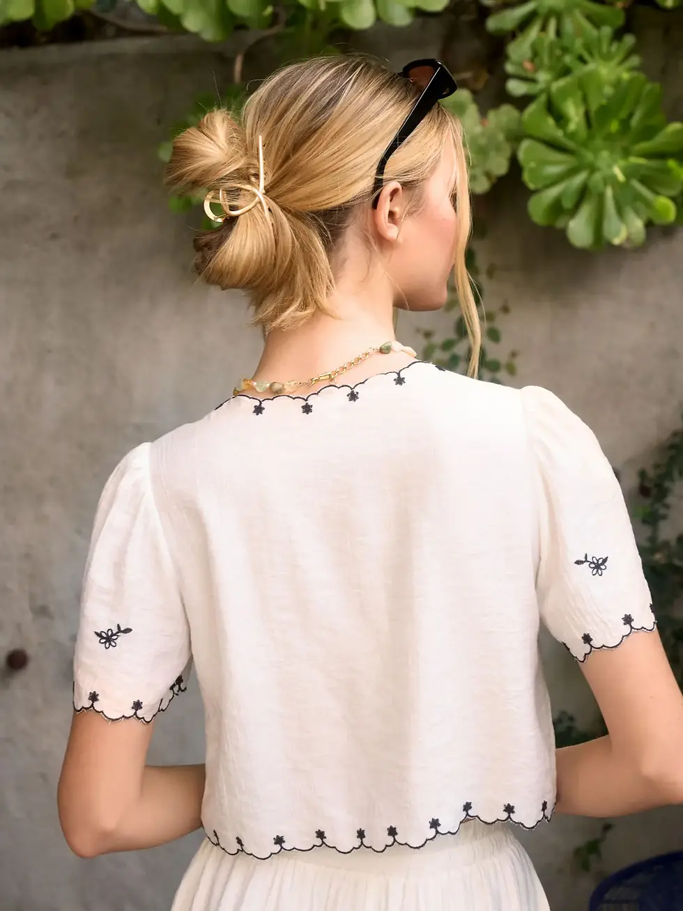 Thumbnail: embroidered bird top