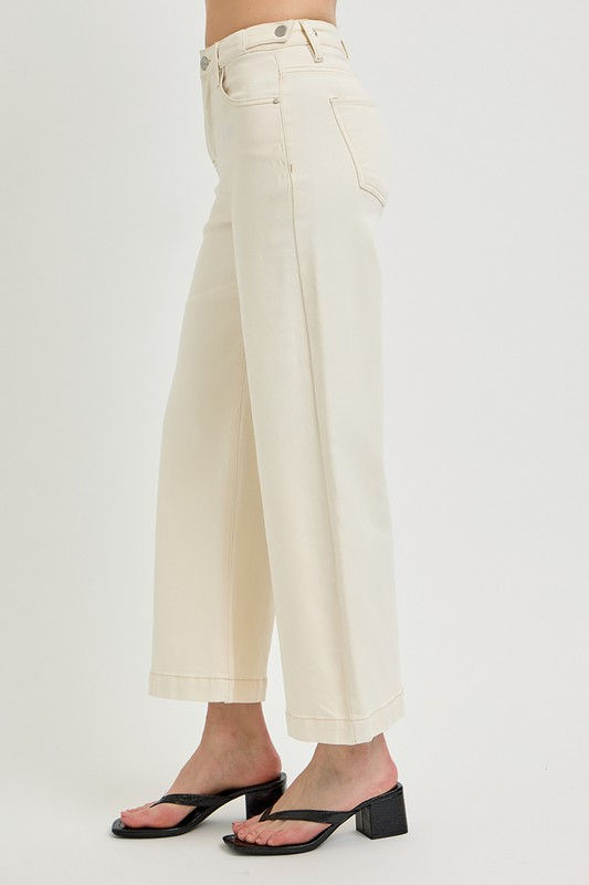 Thumbnail: crop wide leg denim