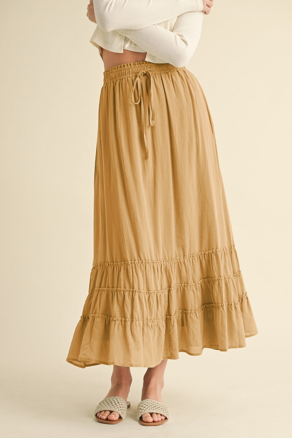 tiered maxi skirt