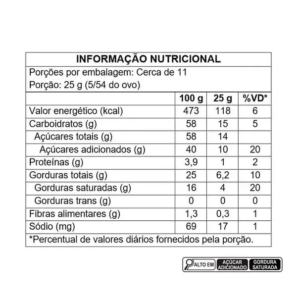 Miniatura: Ovo de Páscoa Puro Recheio Fini Dentaduras® 270g