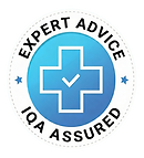 Bella Mai Academy quality assurance badge: Expert Advice and IQA Assured aesthetic training standards.