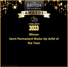 Terri Tibbles Bella Mai Winner Semi Permanent Makeup Artist of the Year The British Hair & Beauty Awards 2023 in Thurrock Essex