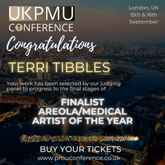 Terri Tibbles Bella Mai UK PMU Awards 2023 Finalist Areola Medical Micropigmentation Artist of the Year 2023 in Thurrock Essex