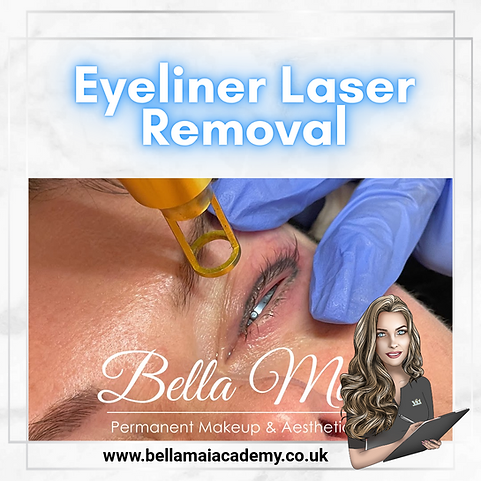 Eyeliner Laser Removal Training Course. Bella Mai Academy in Thurrock, Essex