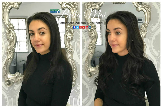 Luxury Nano Ring hair extensions before and after transformation at Bella Mai Essex.