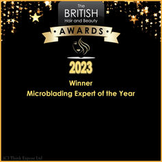 Terri Tibbles Bella Mai Winner Microblading Expert of the Year The British Hair & Beauty Awards  2023 in Thurrock Essex