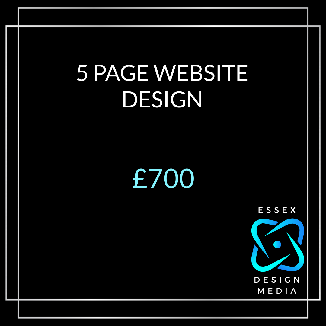 Professional 5-page custom website design mockup for a small business by Essex Design Media.