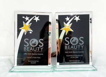 Terri Tibbles Winner Trainer of the Year & Aesthetics Practitioner of the Year 2023 SOS Beauty Awards