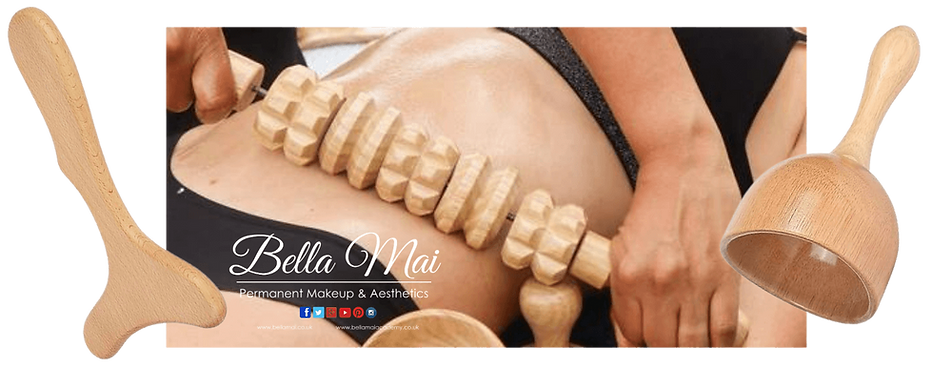 Professional Maderoterapia wooden tools for body contouring at Bella Mai Essex