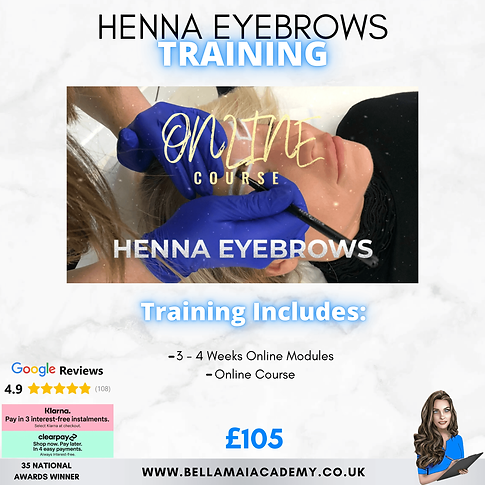 Online Henna Eyebrows Training Course. Bella Mai Academy