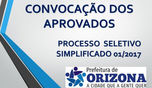 Lista de Convocados - Processo Seletivo Simplificado 01/2017 - Homologação