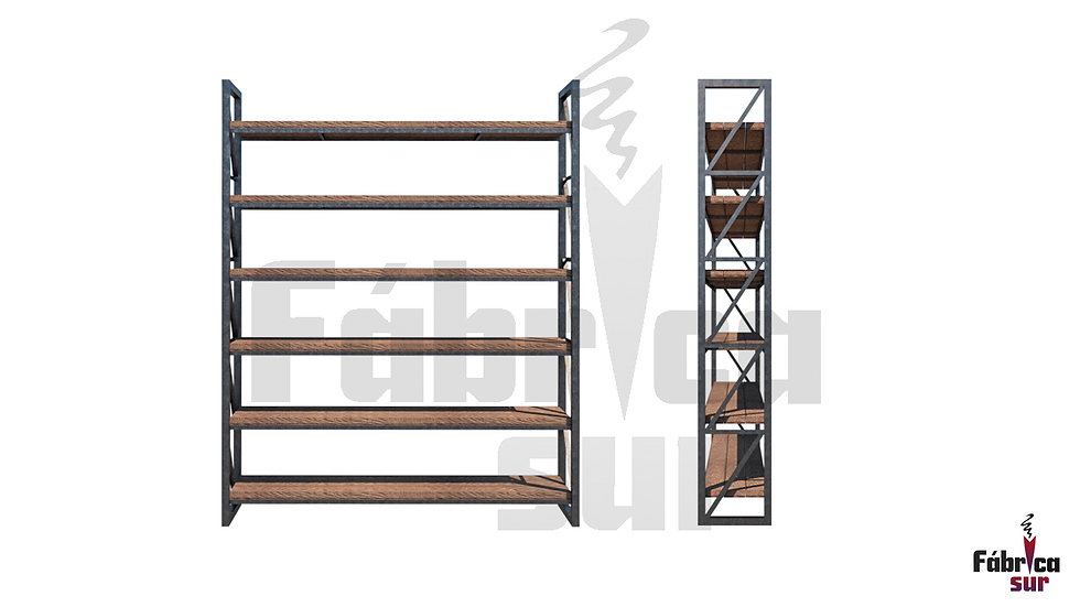 Thumbnail: Estantería estilo industrial, en hierro y madera.