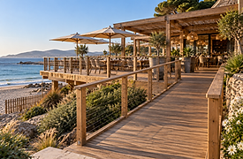 Terrasse bois bord de mer