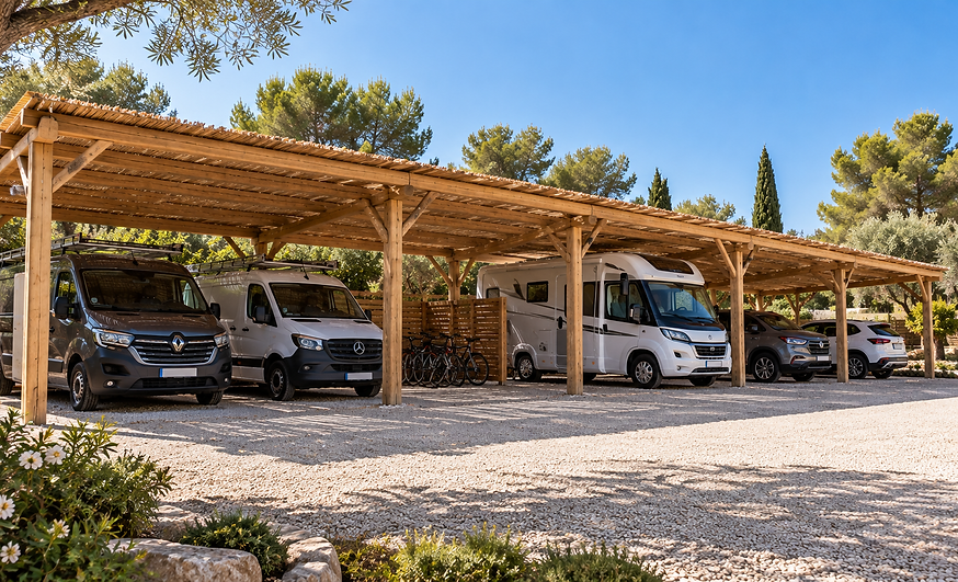 Carport tout véhicules camping
