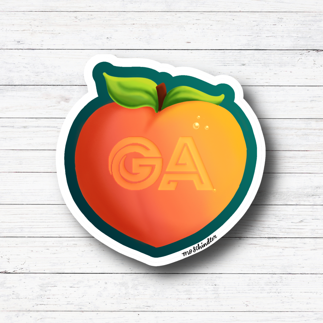 GA Peach Sticker