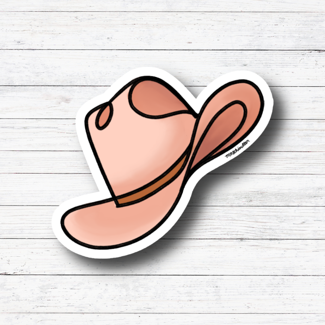 Cowgirl Hat Sticker