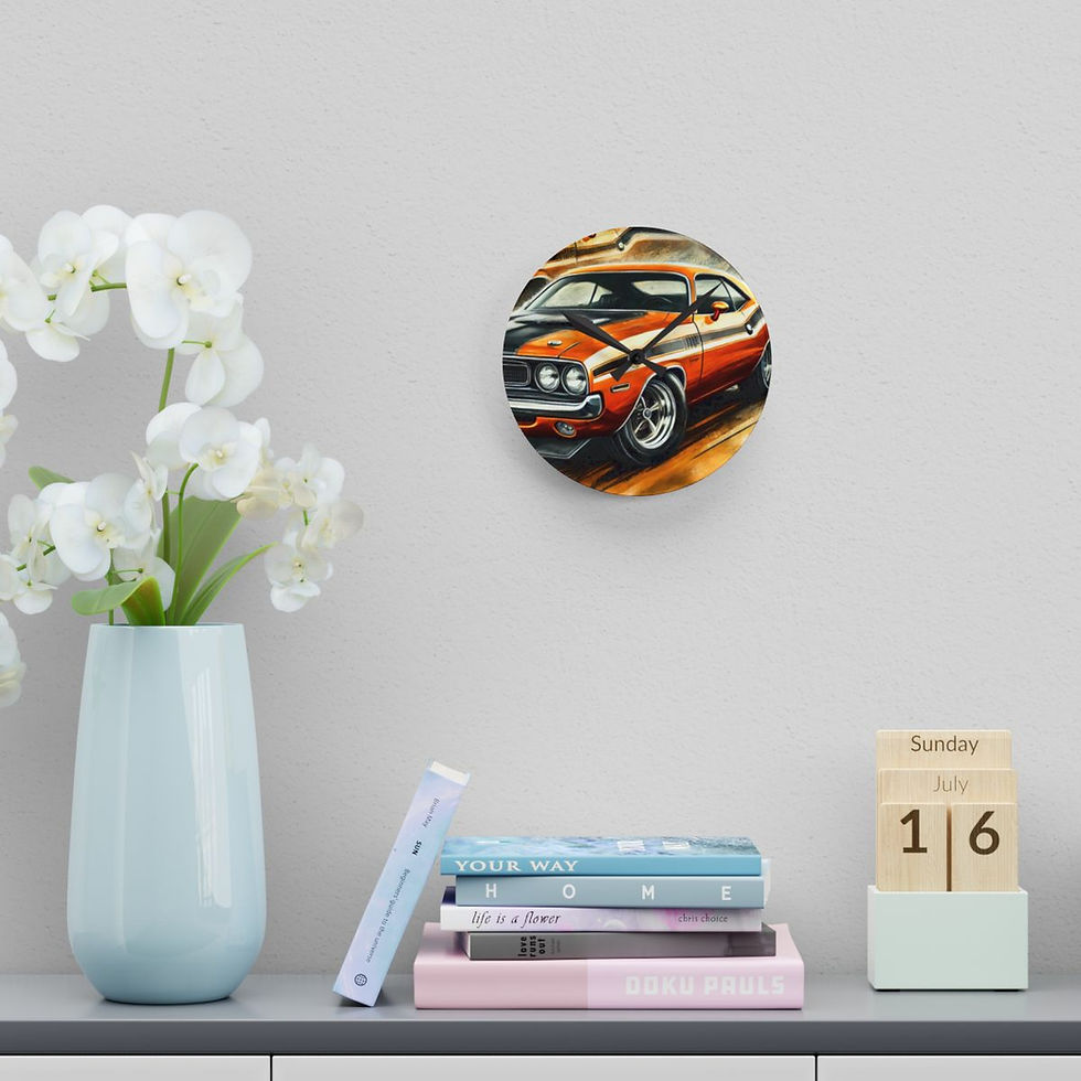 Thumbnail: Muscle Car, Classic Car Acrylic Wall Clock
