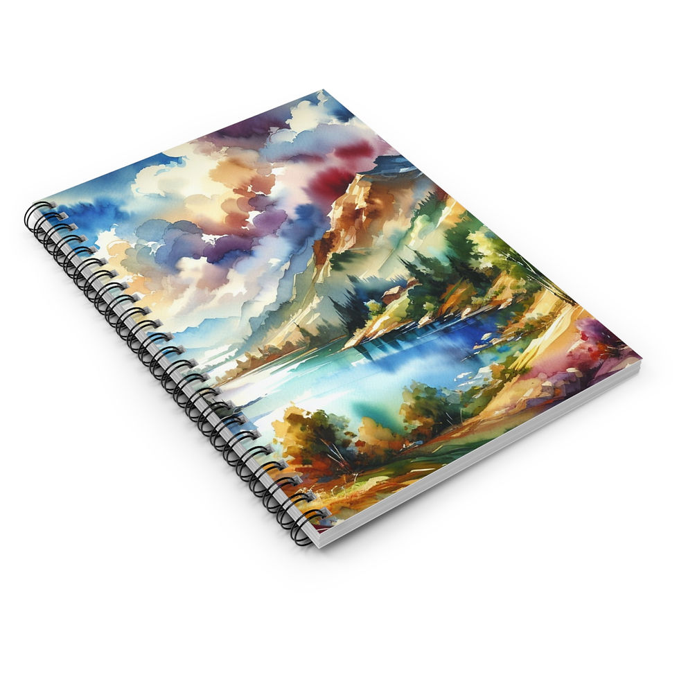 Thumbnail: Mountain Lake Spiral Notebook - Ruled Line