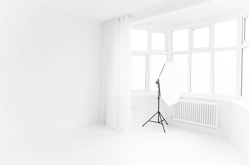 all white photography studio