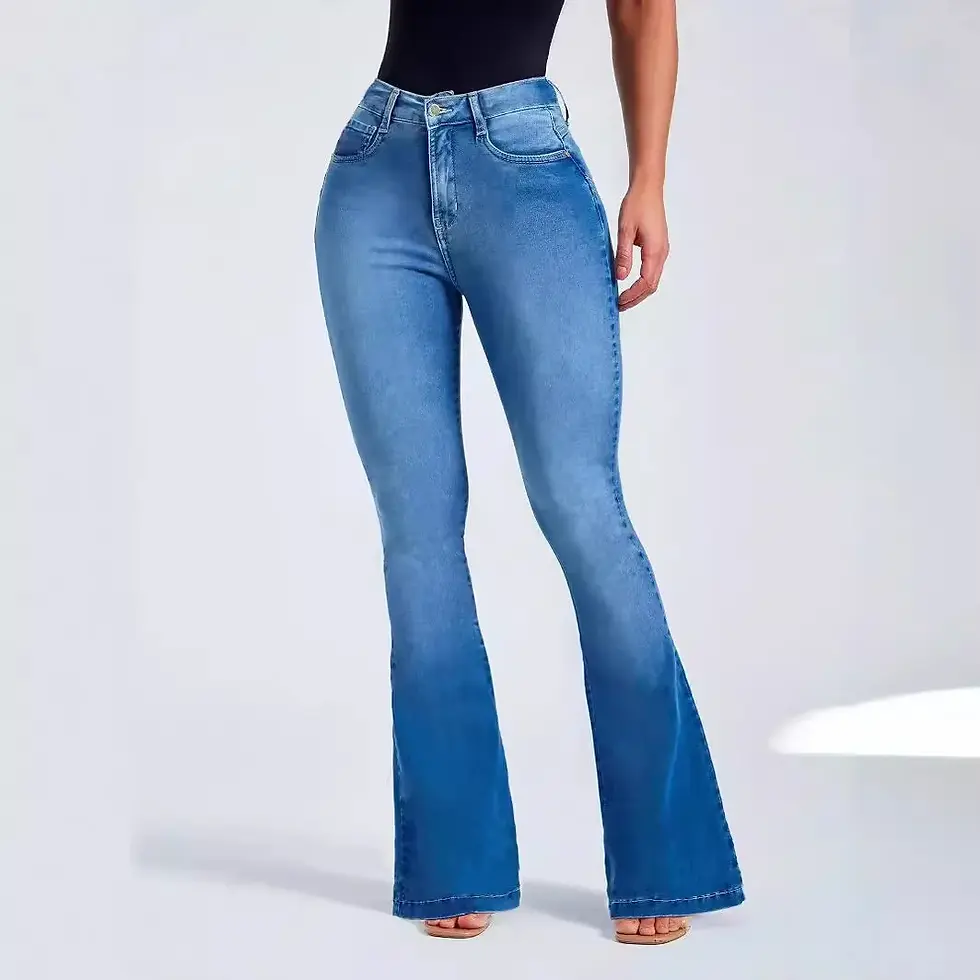 Thumbnail: Women's Jeans Pop High Waisted Flared Jeans