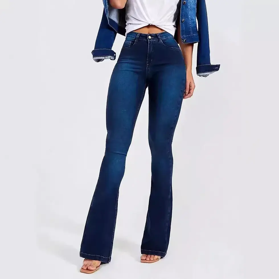 Thumbnail: Women's Jeans Pop High Waisted Flared Jeans
