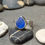 Thumbnail: Royal Blue Mermaid Scales Silver Seaglass Ring