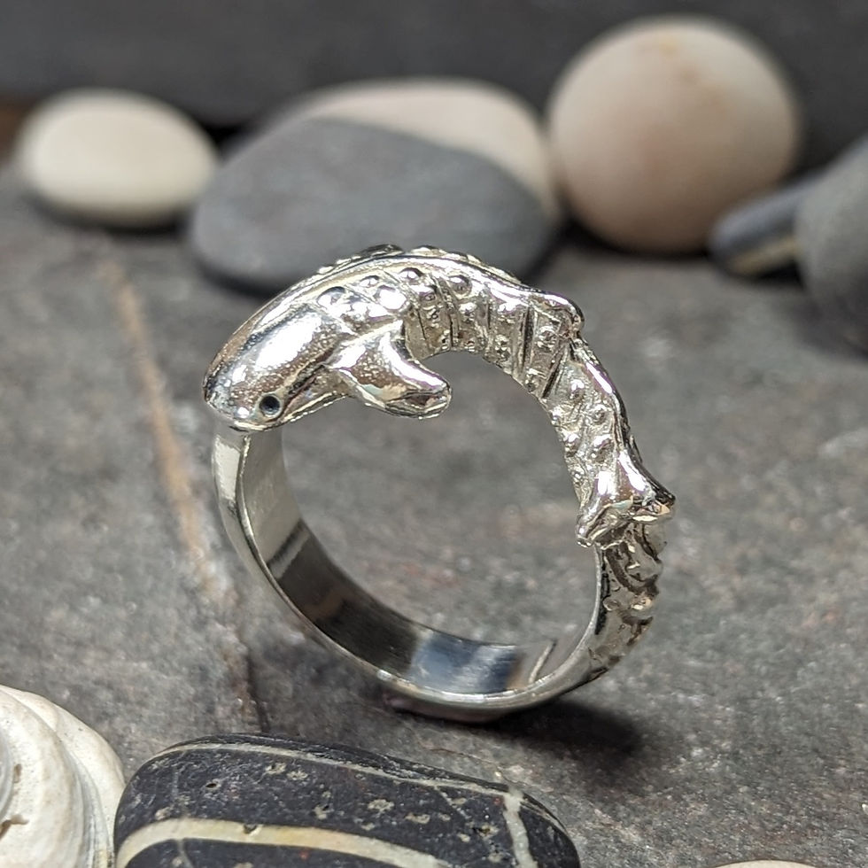 Thumbnail: Silver Whale Shark Ring - Spencer
