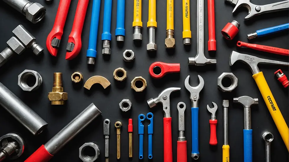 Plumbing tools ready for action